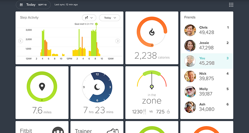 Fitbit dashboard