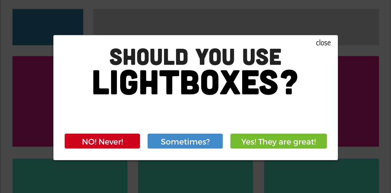 The (Partial) Death of the Lightbox