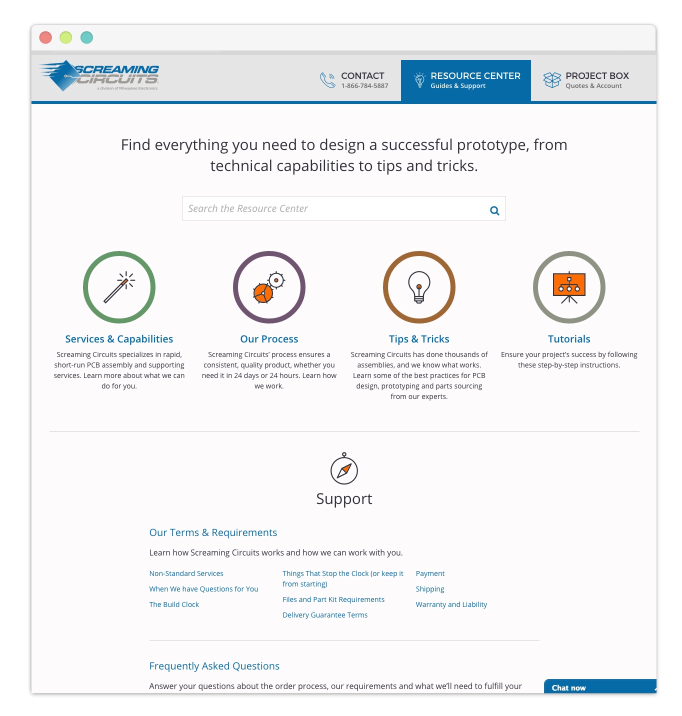 The Resource Center index