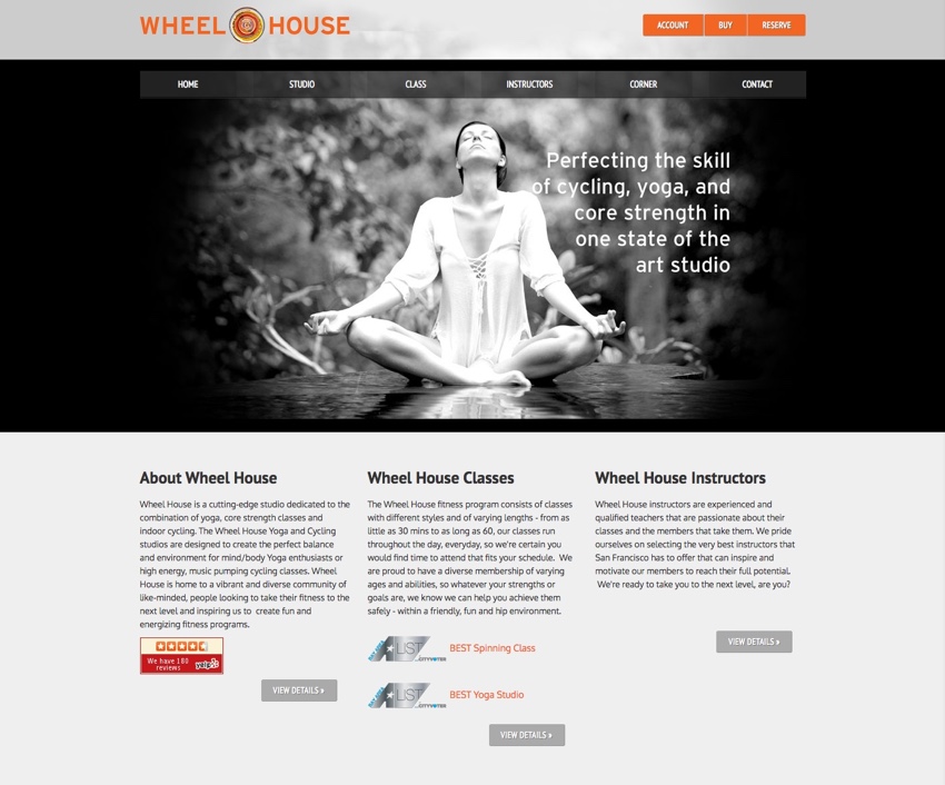 Wheel House's old homepage